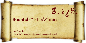 Budaházi Ámos névjegykártya